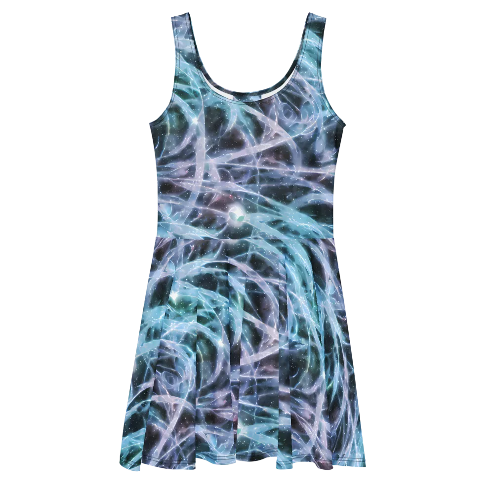 Icelight Drift on Skater Dress — Front