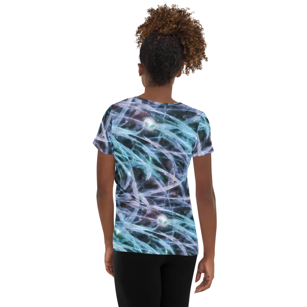 Icelight Drift on Women's Athletic T-Shirt — Back