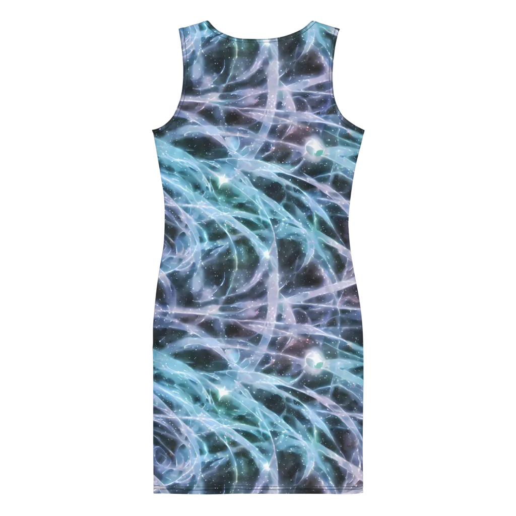 Icelight Drift on Bodycon Dress — Back