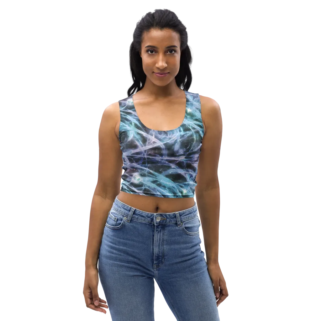 Icelight Drift on Crop Top — Front