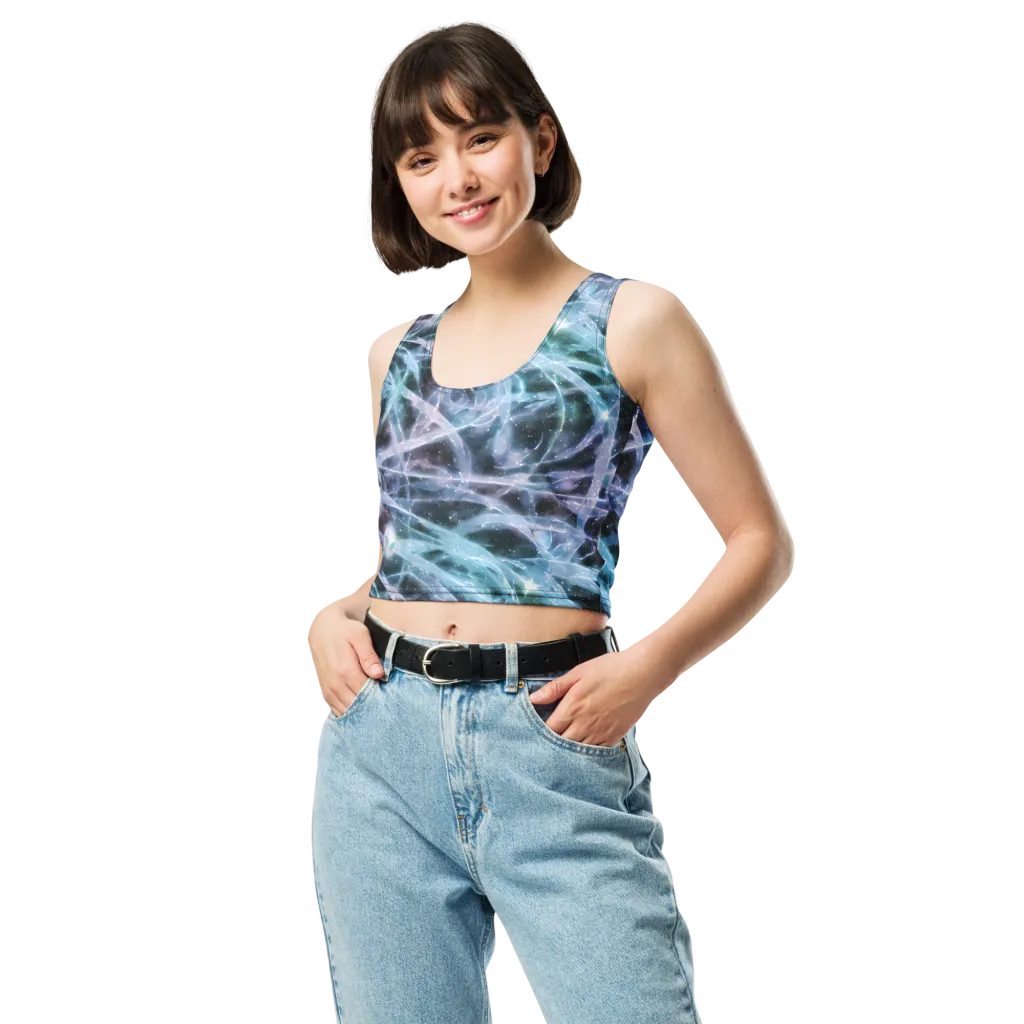 Icelight Drift on Crop Top — Front