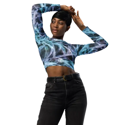 Icelight Drift on a Long Sleeve Crop Top