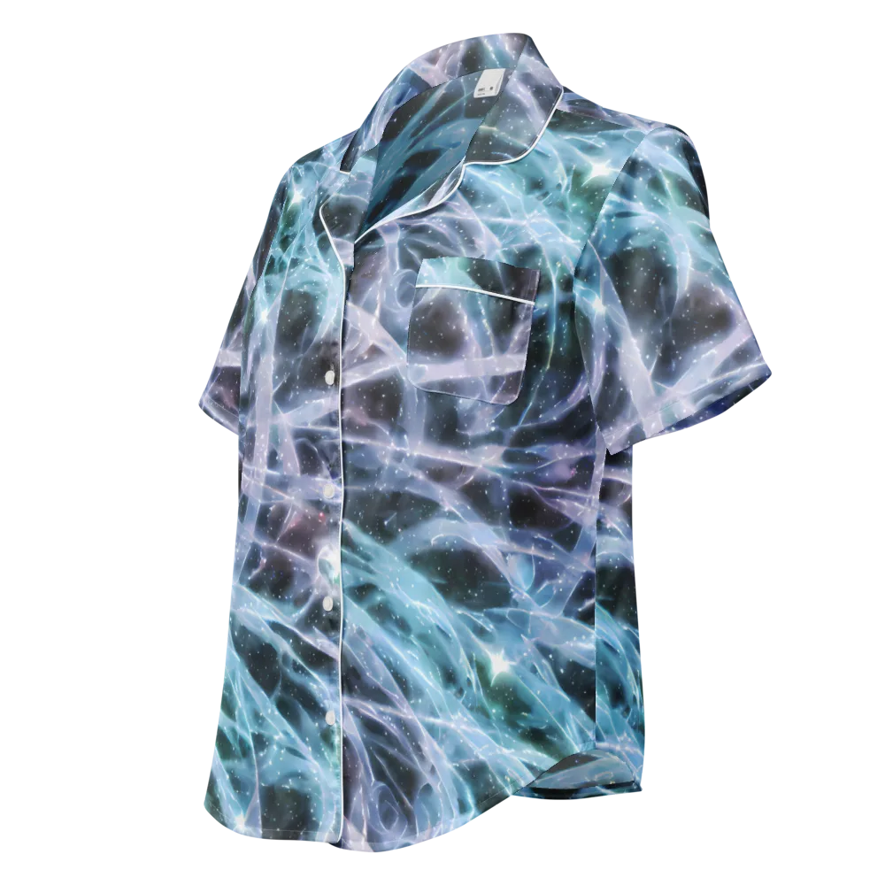 Icelight Drift on Women's Short Sleeve Pajama Top — Left Front