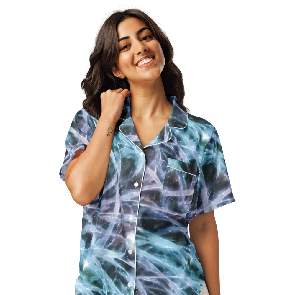 Icelight Drift on Women's Short Sleeve Pajama Top — Front