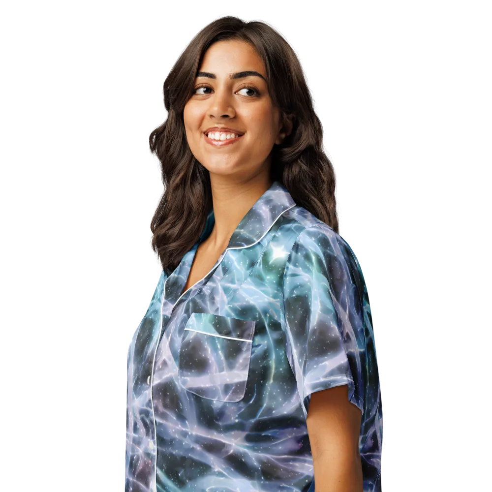 Icelight Drift on Women's Short Sleeve Pajama Top — Left Front
