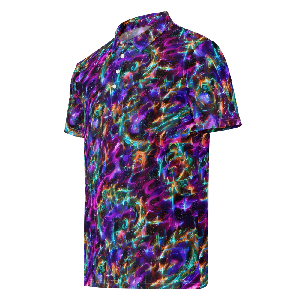 Magenta Mirage on Men's Slim Fit Polo Shirt — Left Front