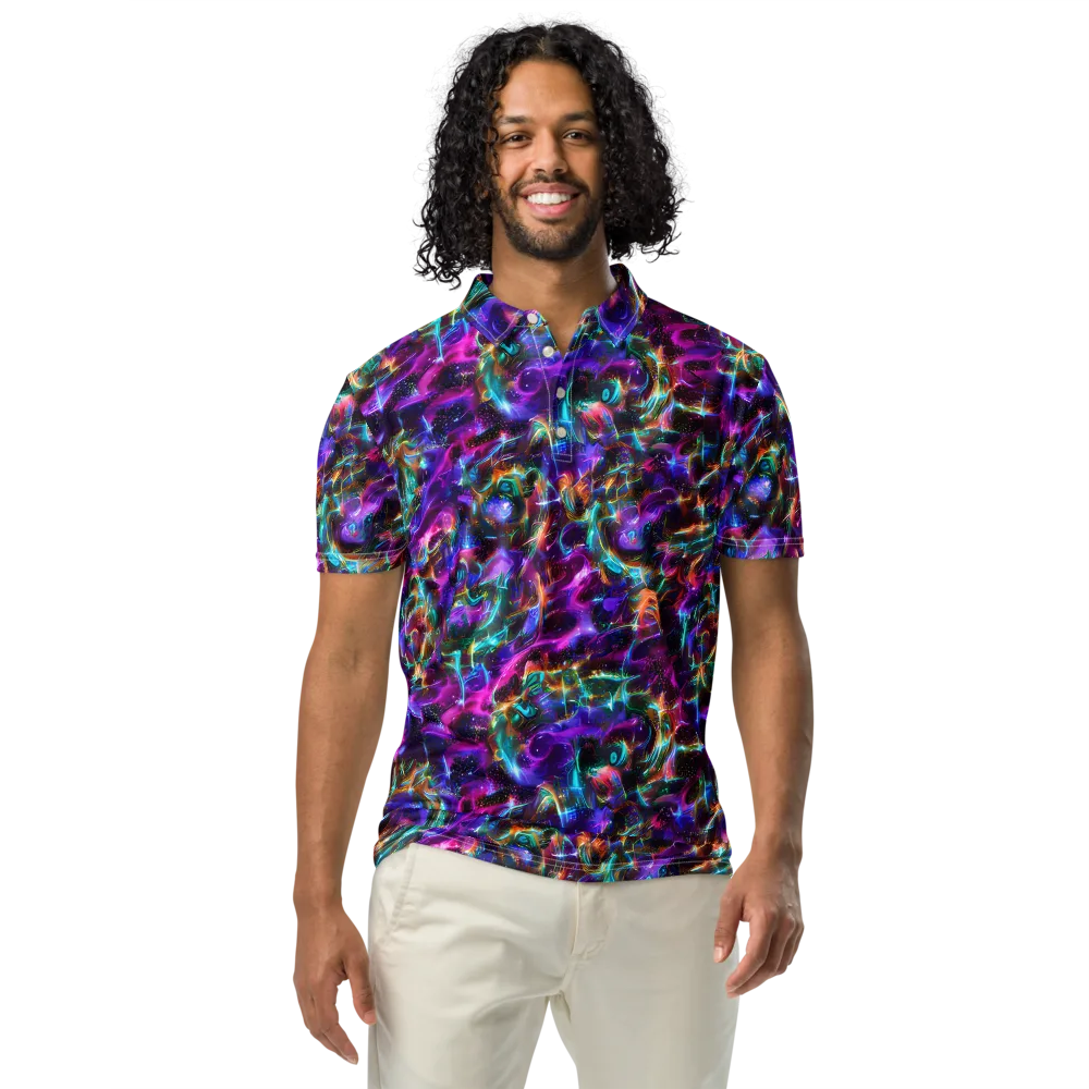 Magenta Mirage on Men's Slim Fit Polo Shirt — Front