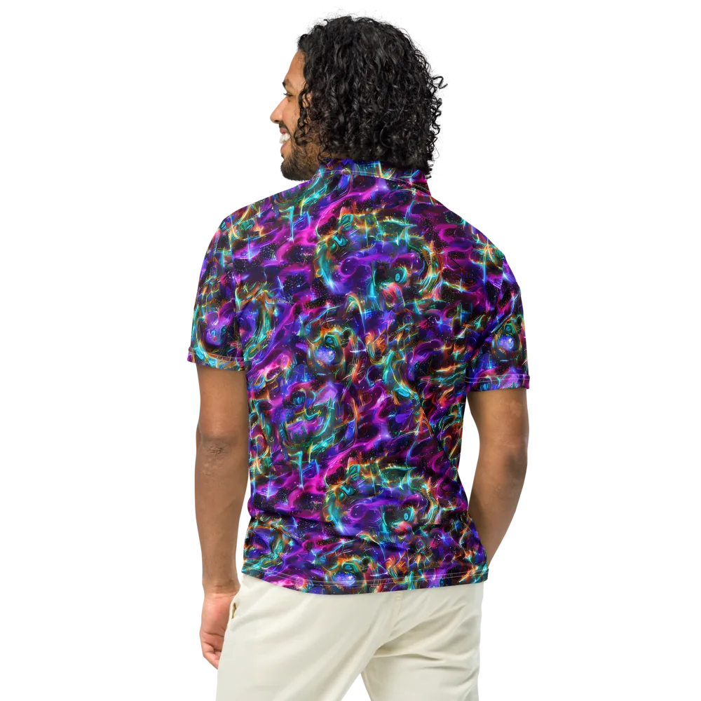 Magenta Mirage on Men's Slim Fit Polo Shirt — Back