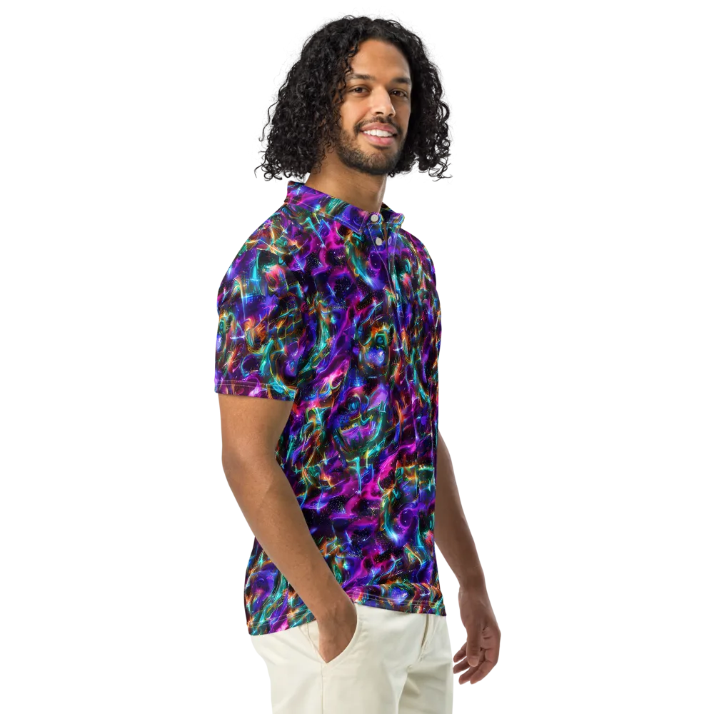Magenta Mirage on Men's Slim Fit Polo Shirt — Right Front