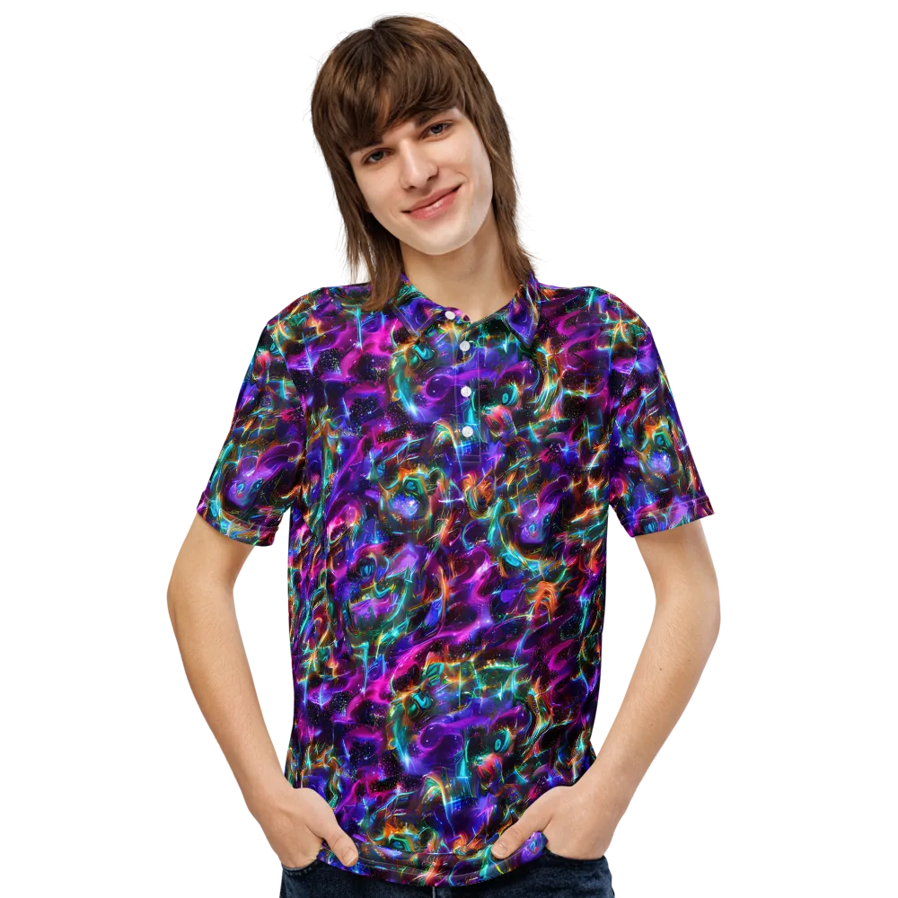Magenta Mirage on Men's Slim Fit Polo Shirt — Front