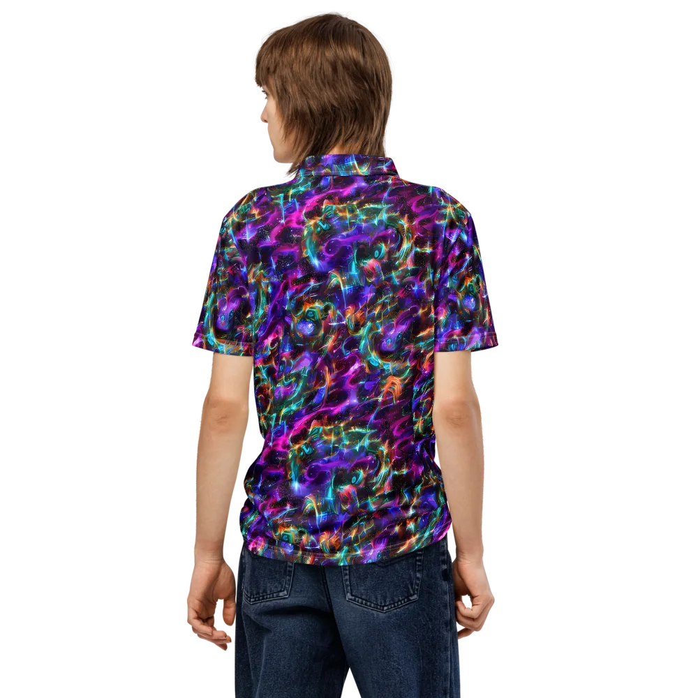 Magenta Mirage on Men's Slim Fit Polo Shirt — Back
