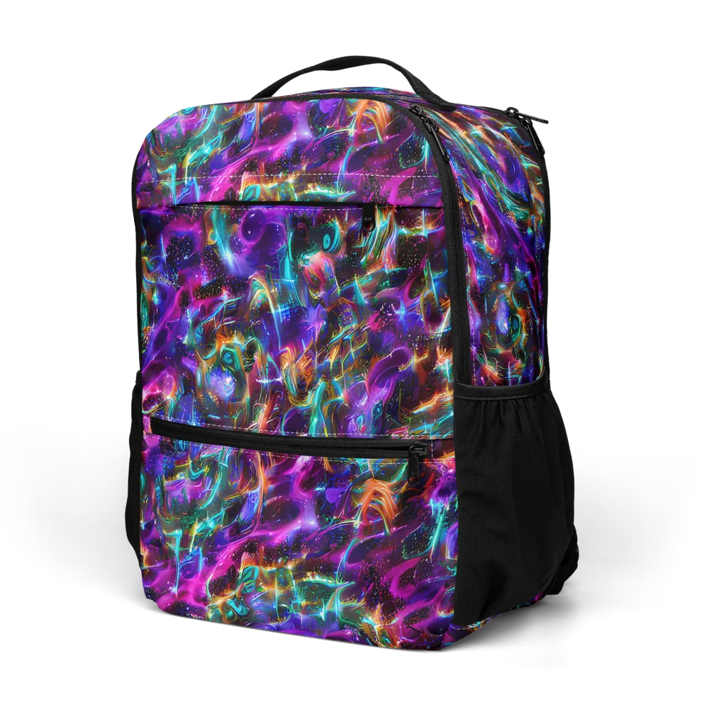Magenta Mirage on Utility Backpack — Left Front