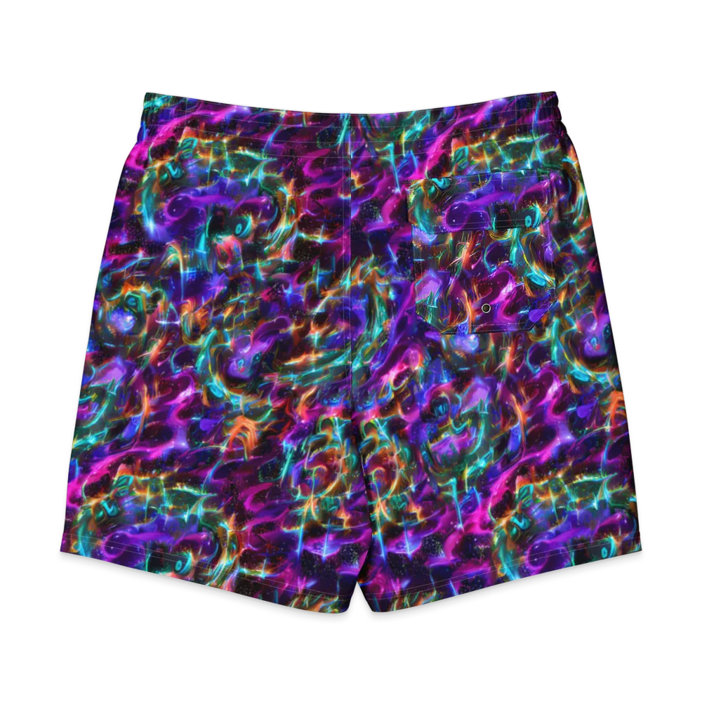 Magenta Mirage on Men's Board Shorts — Back