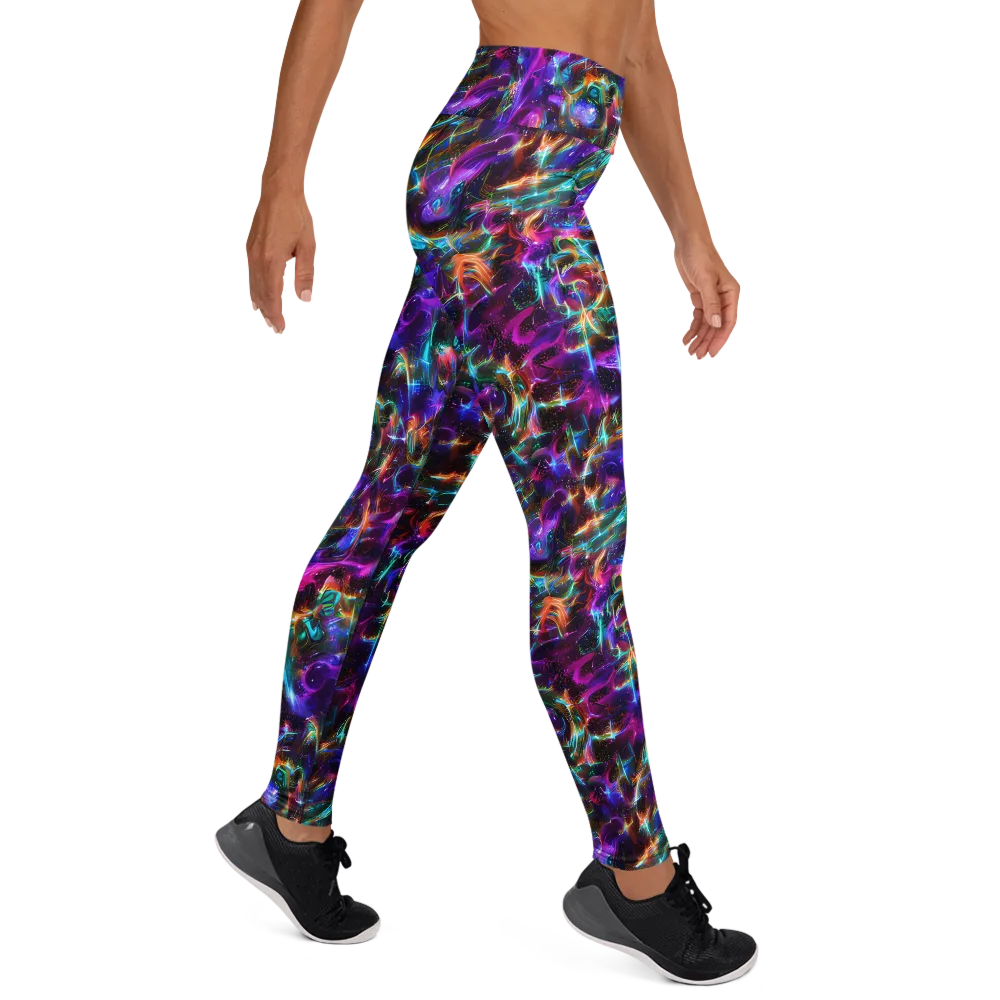 Magenta Mirage on Yoga Leggings — Right