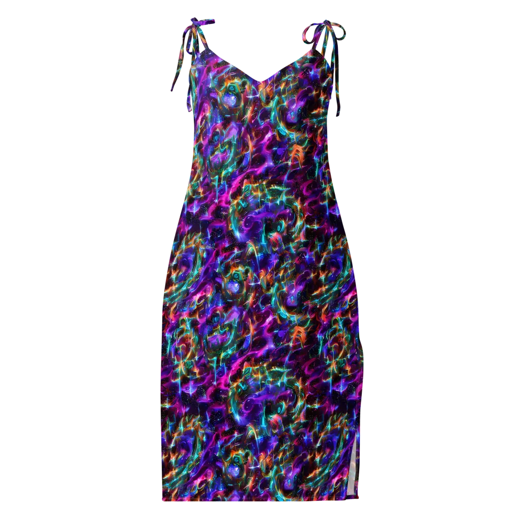 Magenta Mirage on Slip Dress — Front