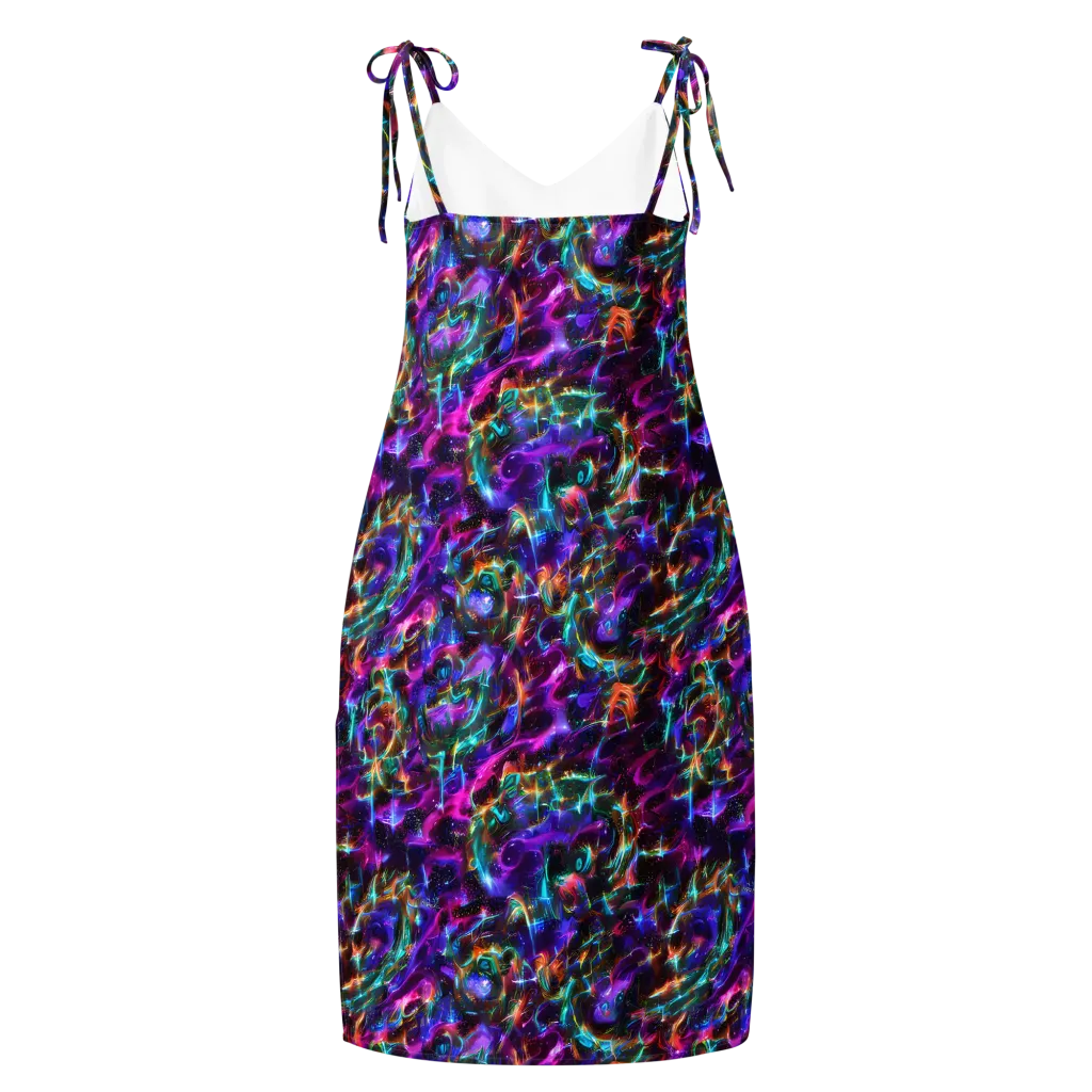 Magenta Mirage on Slip Dress — Back