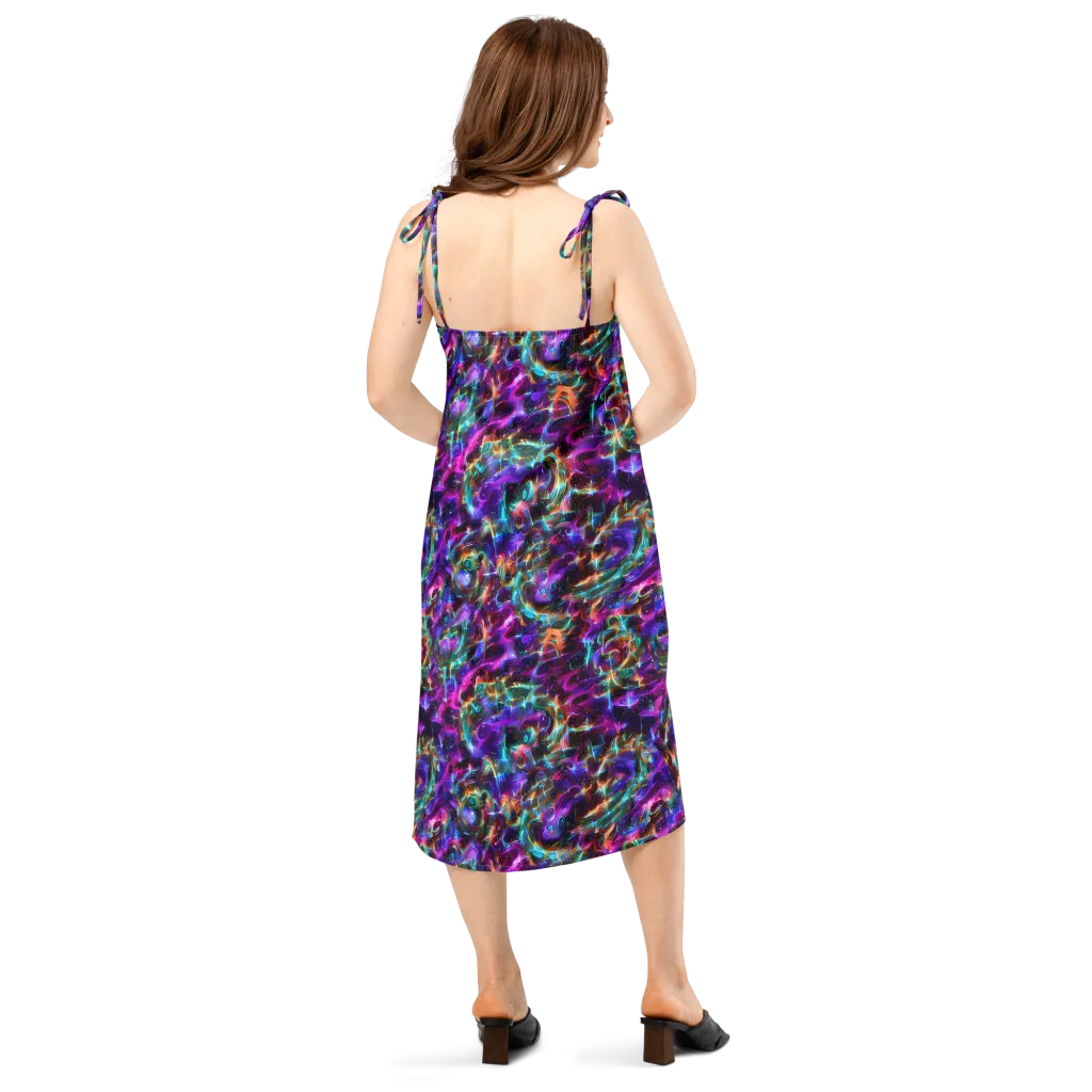 Magenta Mirage on Slip Dress — Back