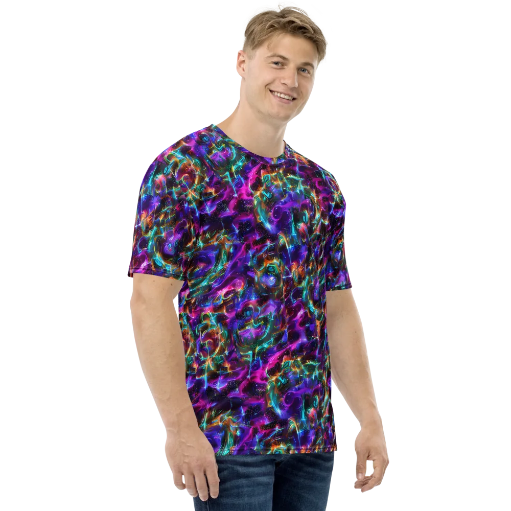 Magenta Mirage on Men's Crew Neck T-Shirt — Right