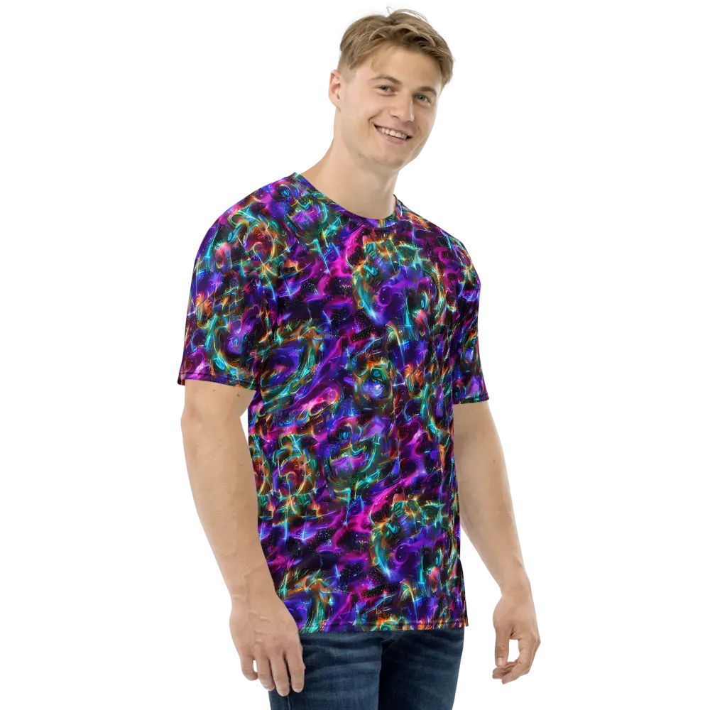 Magenta Mirage on Men's Crew Neck T-Shirt — Right