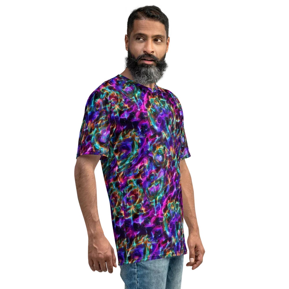 Magenta Mirage on Men's Crew Neck T-Shirt — Right