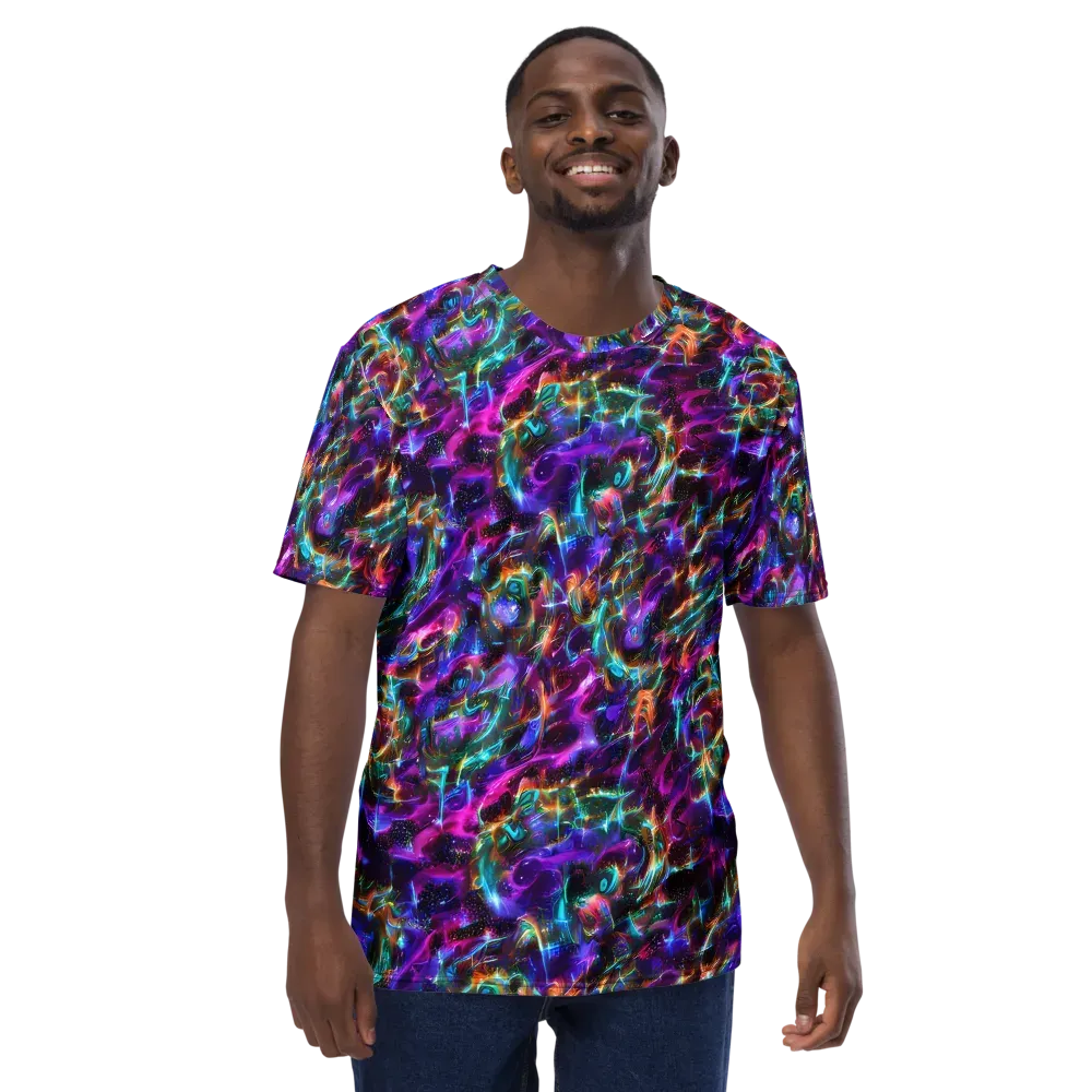 Magenta Mirage on Men's Crew Neck T-Shirt — Front