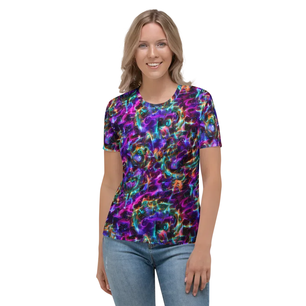 Magenta Mirage on Women's Crew Neck T-Shirt — Front