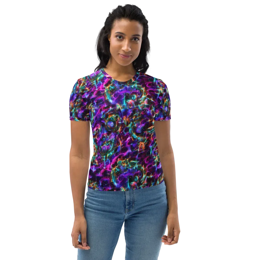 Magenta Mirage on Women's Crew Neck T-Shirt — Front