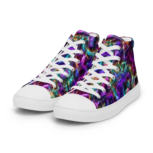 Magenta Mirage on a Women's High Top Canvas Shoes