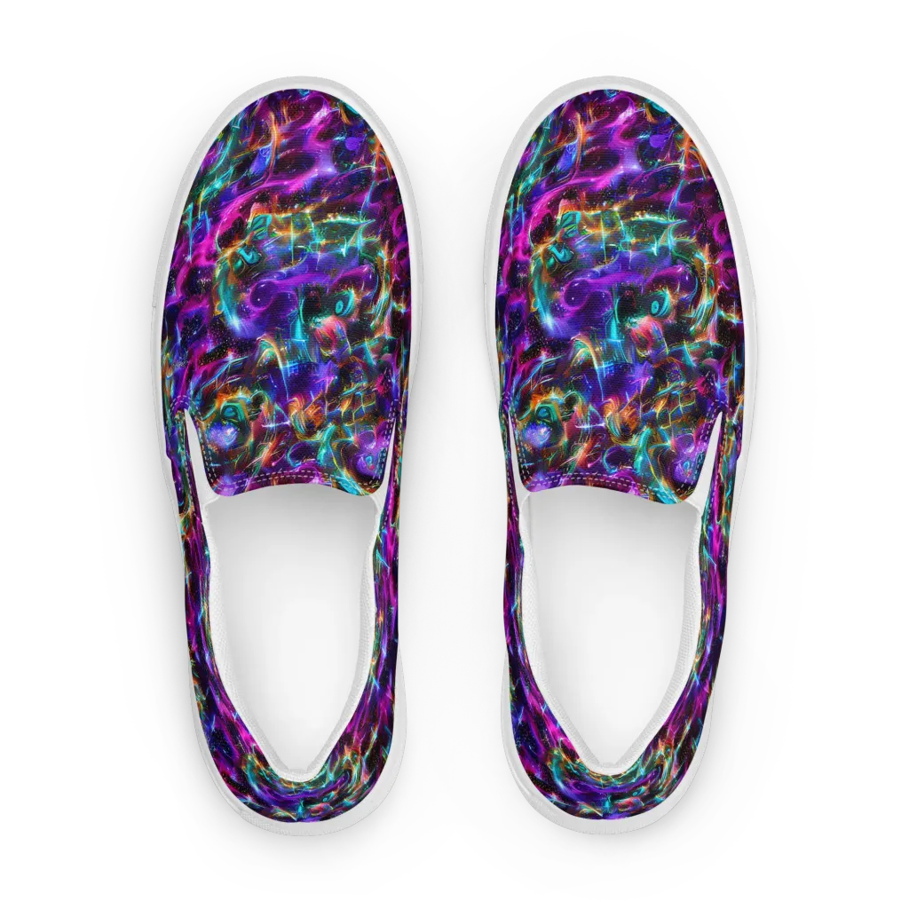 Magenta Mirage on Men's Slip-On Canvas Shoes — Front
