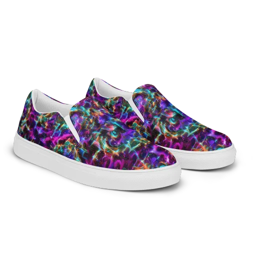 Magenta Mirage on a Men's Slip-On Canvas Shoes