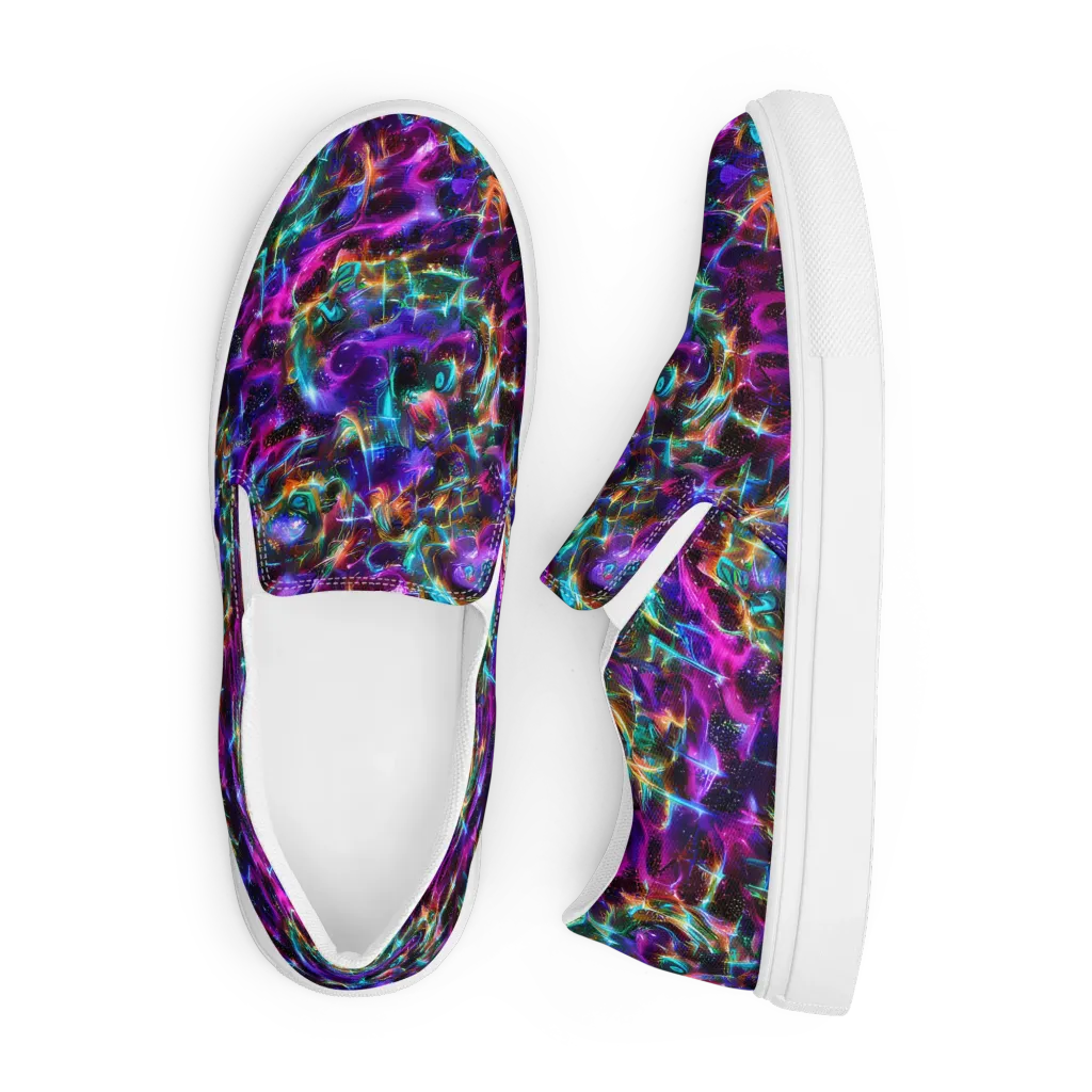 Magenta Mirage on Men's Slip-On Canvas Shoes — Front