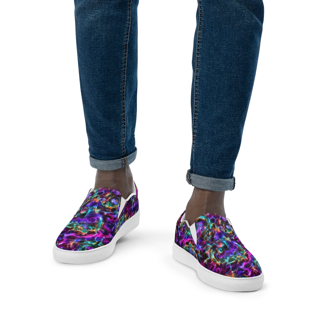 Magenta Mirage on Men's Slip-On Canvas Shoes — Front