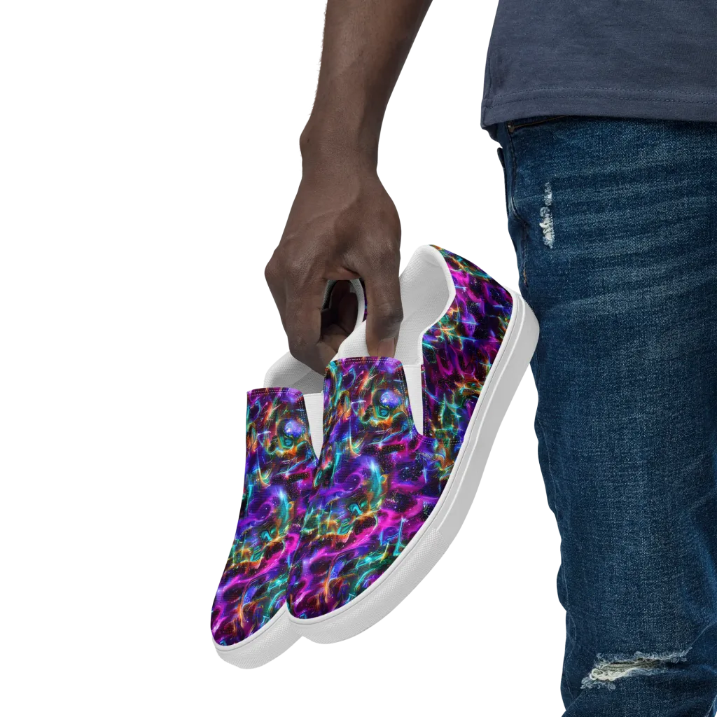 Magenta Mirage on Men's Slip-On Canvas Shoes — Left Front