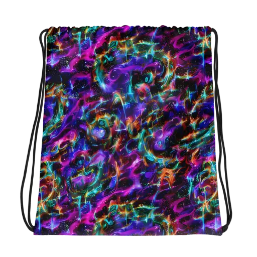 Magenta Mirage on a Drawstring Bag