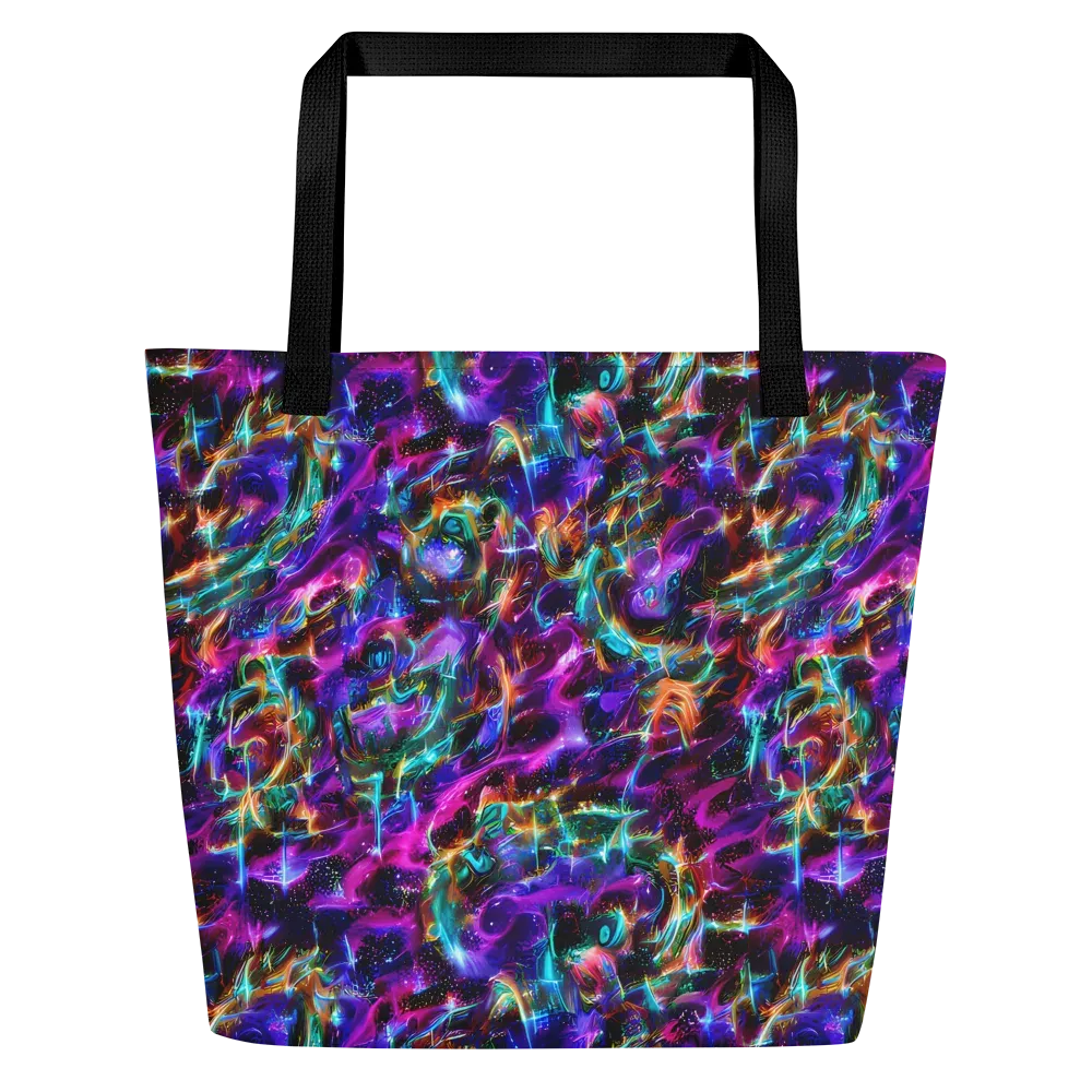 Magenta Mirage on Large Tote Bag W/ Pocket — Front