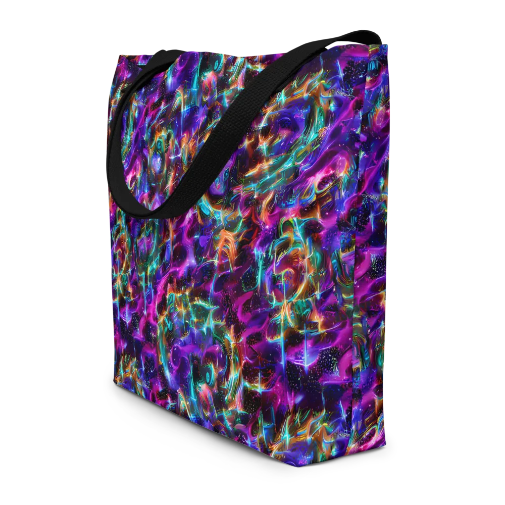 Magenta Mirage on Large Tote Bag W/ Pocket — Front