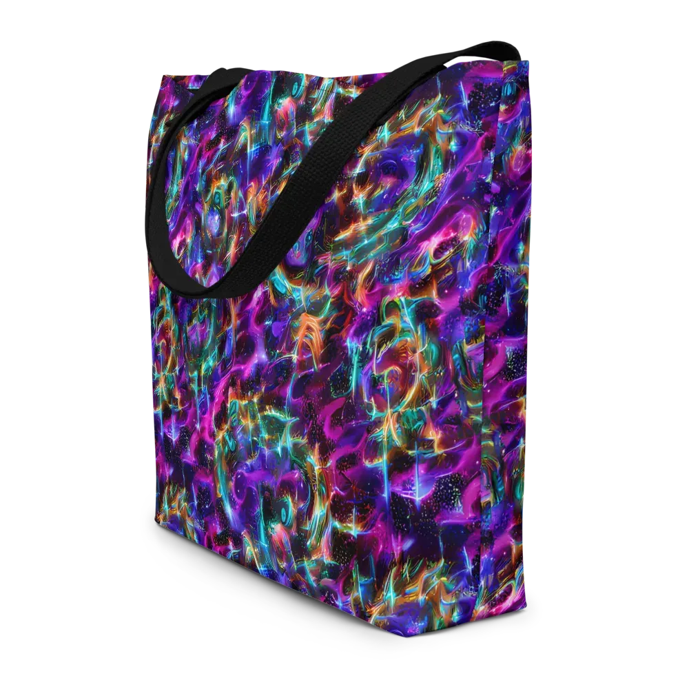 Magenta Mirage on Large Tote Bag W/ Pocket — Front
