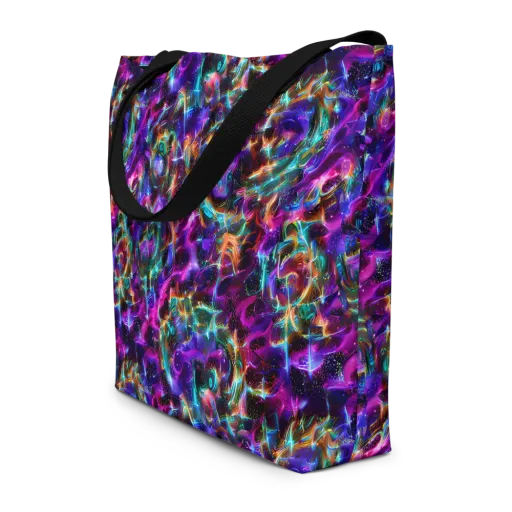 Magenta Mirage on a Large Tote Bag W/ Pocket