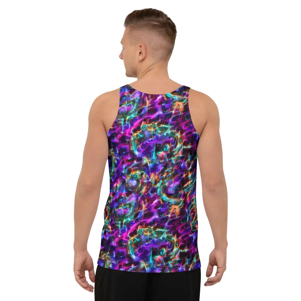 Magenta Mirage on Men's Tank Top — Back