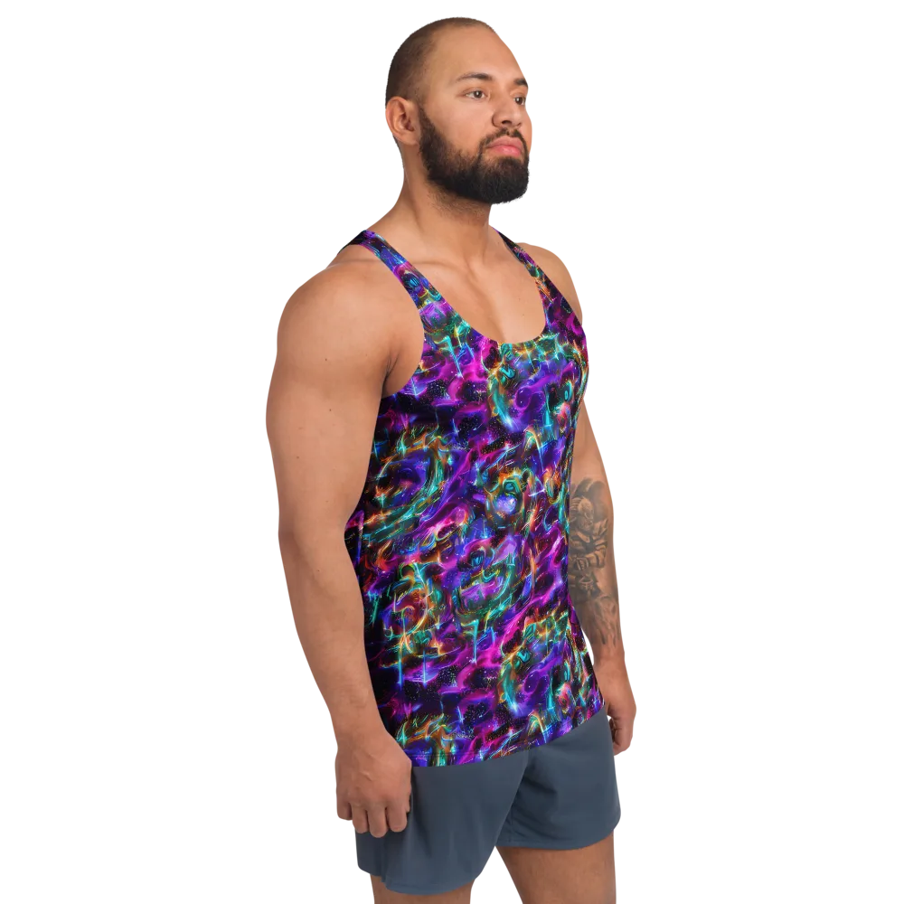 Magenta Mirage on Men's Tank Top — Right Front