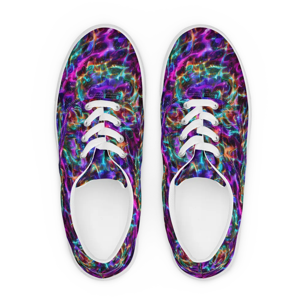 Magenta Mirage on Men's Lace-Up Canvas Shoes — Front