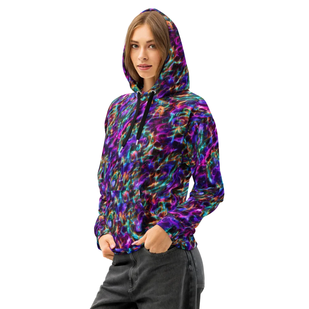 Magenta Mirage on Cotton Hoodie — Left Front