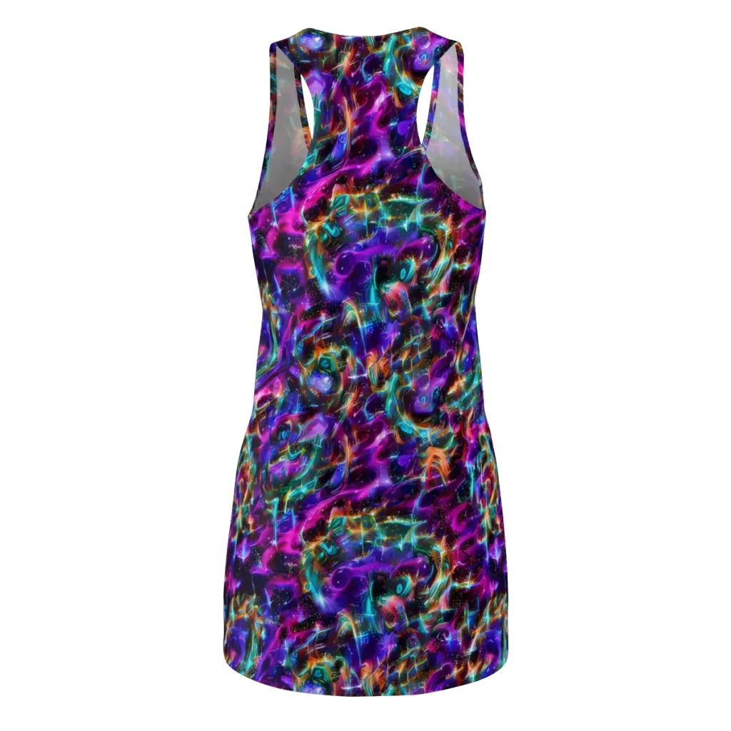Magenta Mirage on Racerback Dress — Back