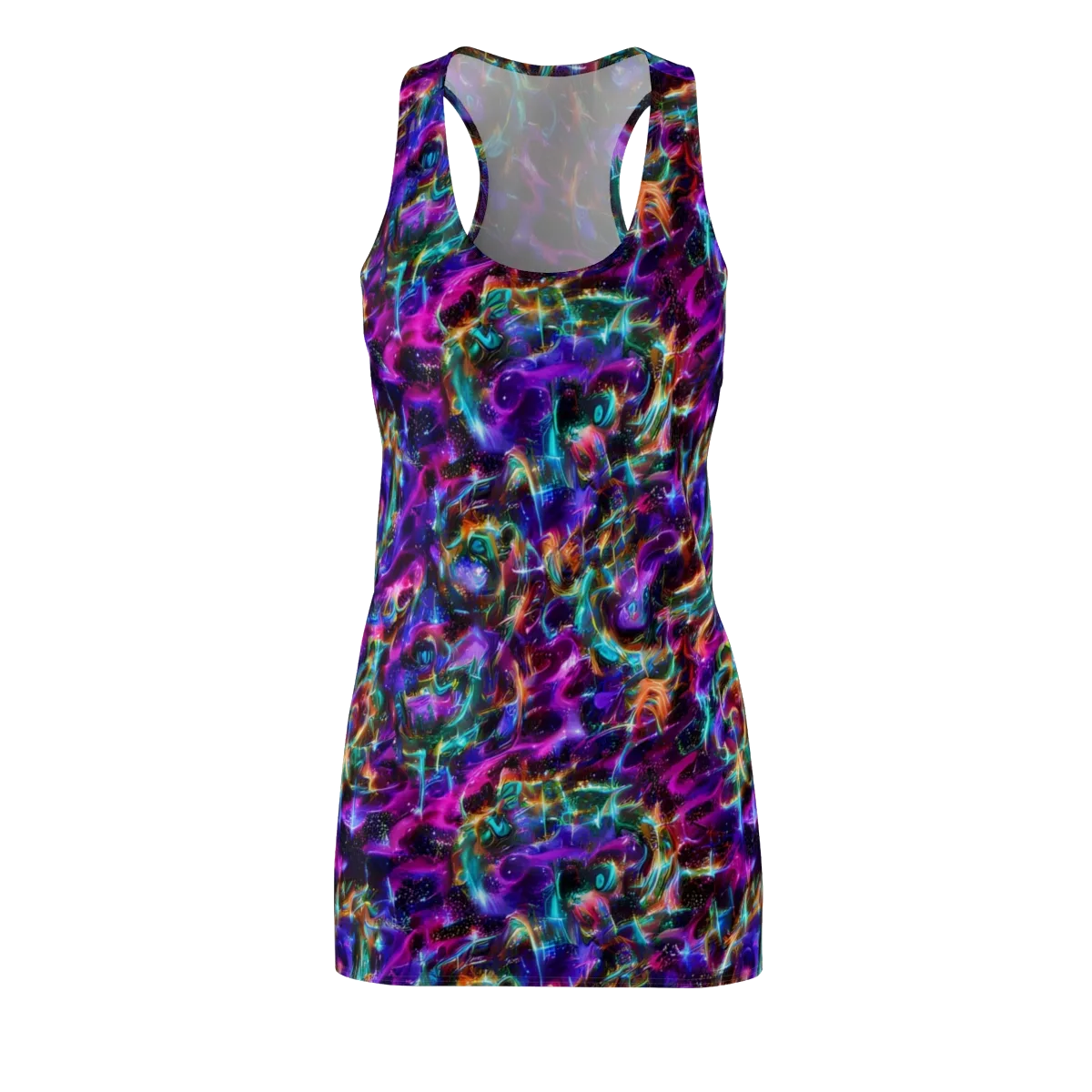 Magenta Mirage on Racerback Dress — Front