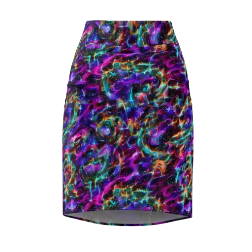 Magenta Mirage on a Pencil Skirt
