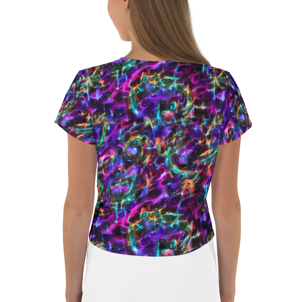 Magenta Mirage on Crop Tee — Back