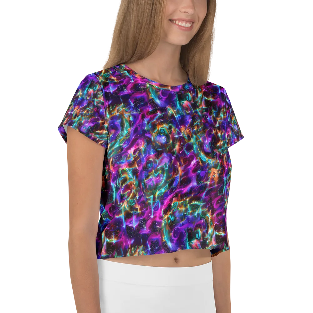 Magenta Mirage on Crop Tee — Right