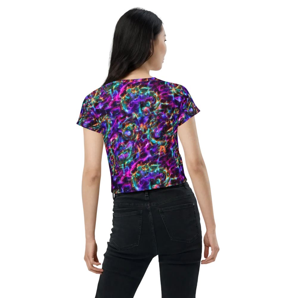 Magenta Mirage on Crop Tee — Back