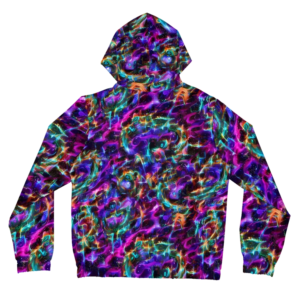 Magenta Mirage on Women's Full-Zip Hoodie — Back