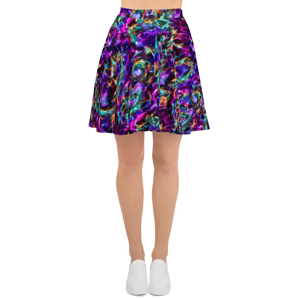 Magenta Mirage on Skater Skirt — Front
